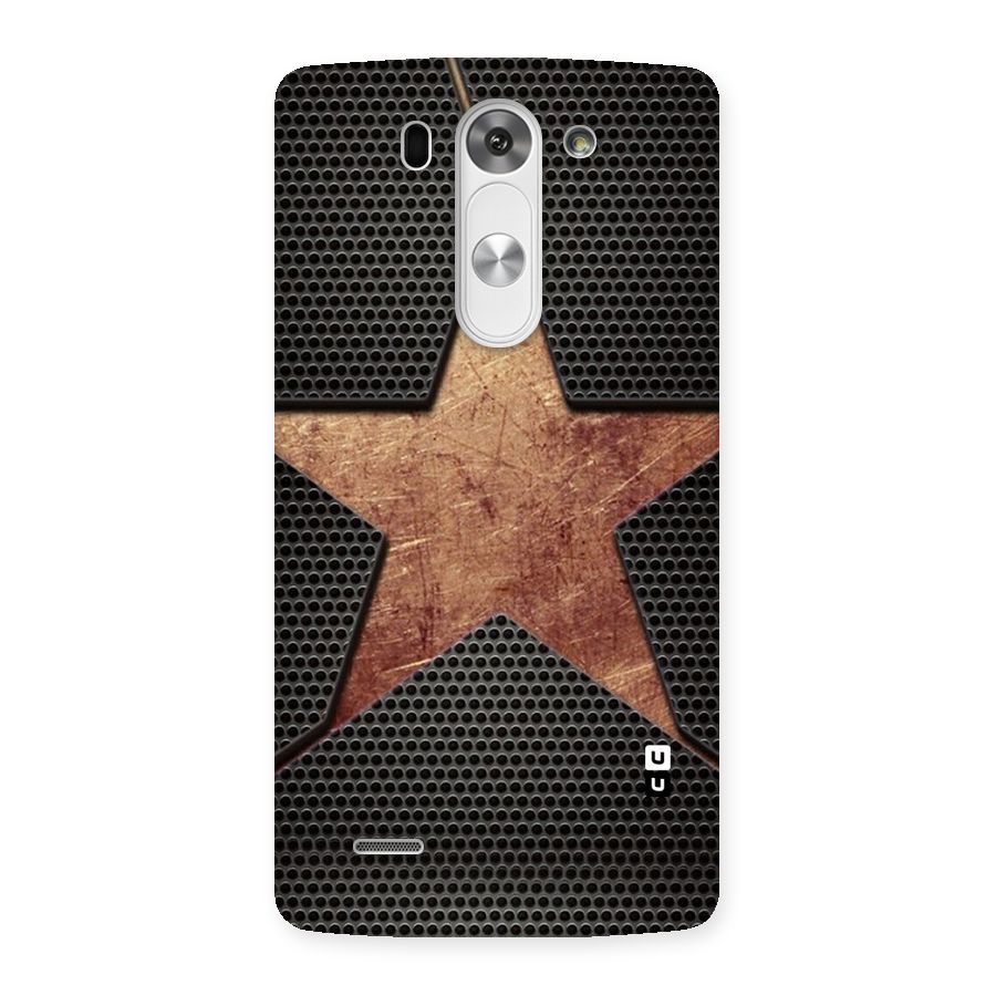 Rugged Gold Star Back Case for LG G3 Mini