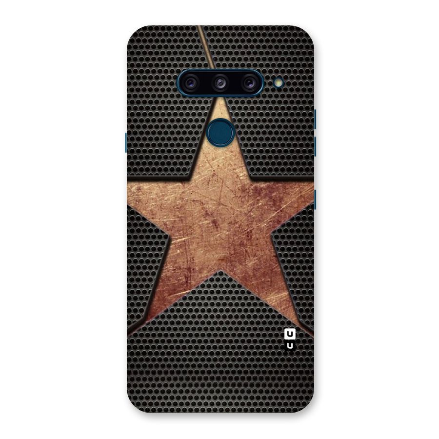 Rugged Gold Star Back Case for LG  V40 ThinQ
