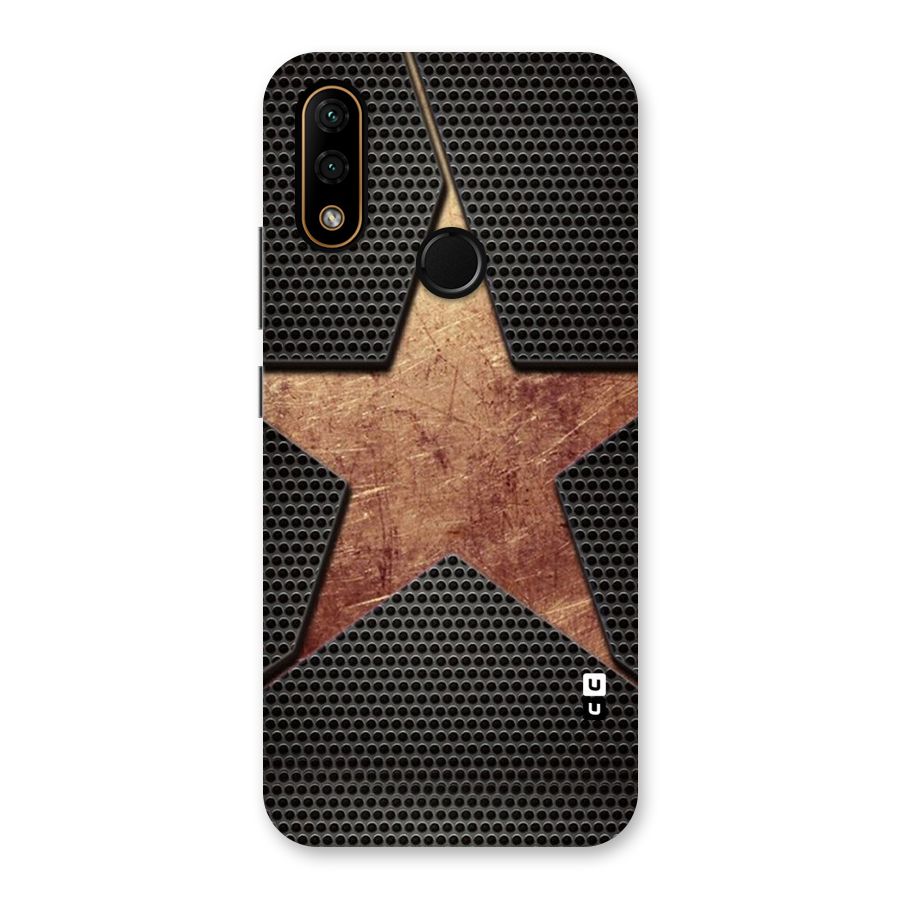 Rugged Gold Star Back Case for Lenovo A6 Note
