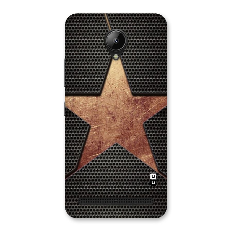Rugged Gold Star Back Case for Lenovo C2