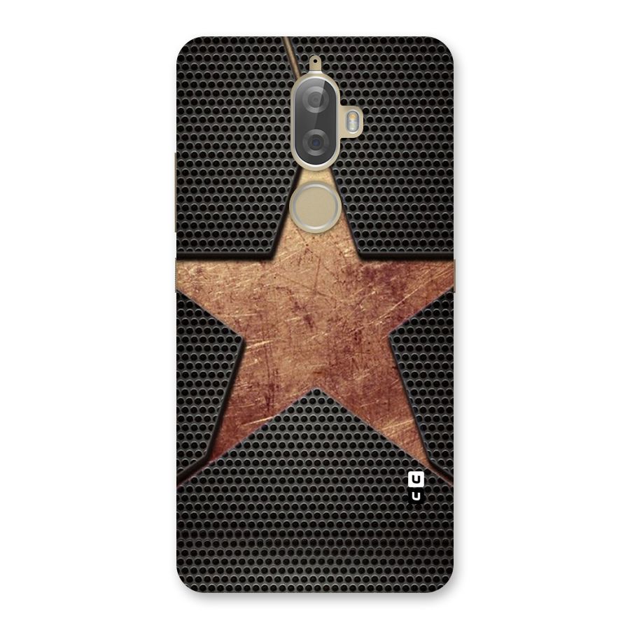 Rugged Gold Star Back Case for Lenovo K8 Plus
