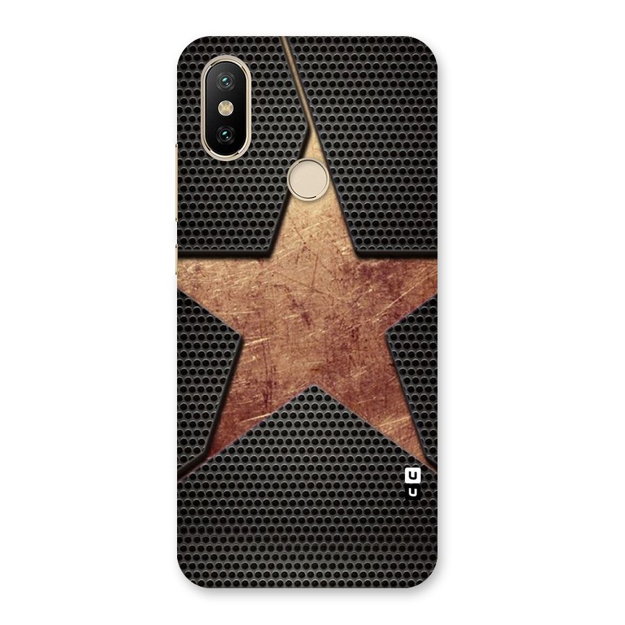 Rugged Gold Star Back Case for Mi A2