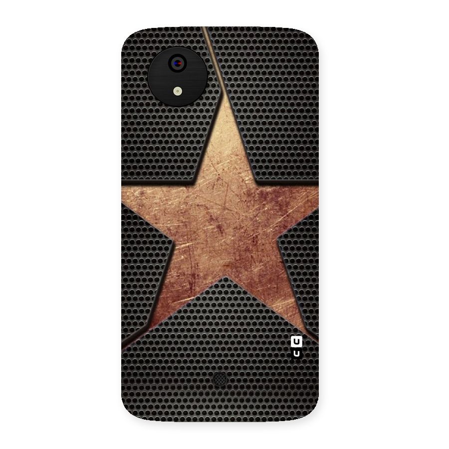 Rugged Gold Star Back Case for Micromax Canvas A1
