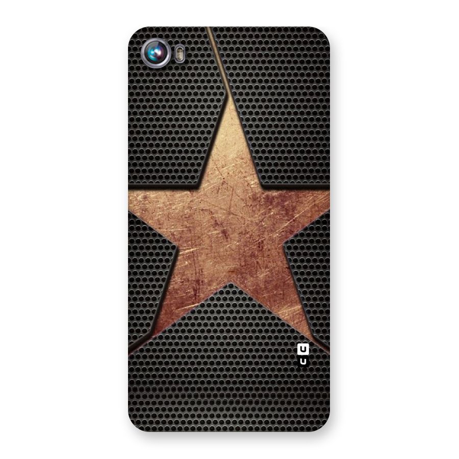Rugged Gold Star Back Case for Micromax Canvas Fire 4 A107