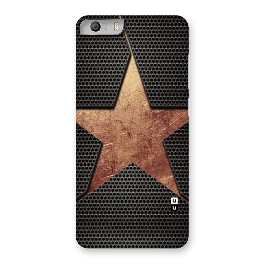 Rugged Gold Star Back Case for Micromax Canvas Knight 2