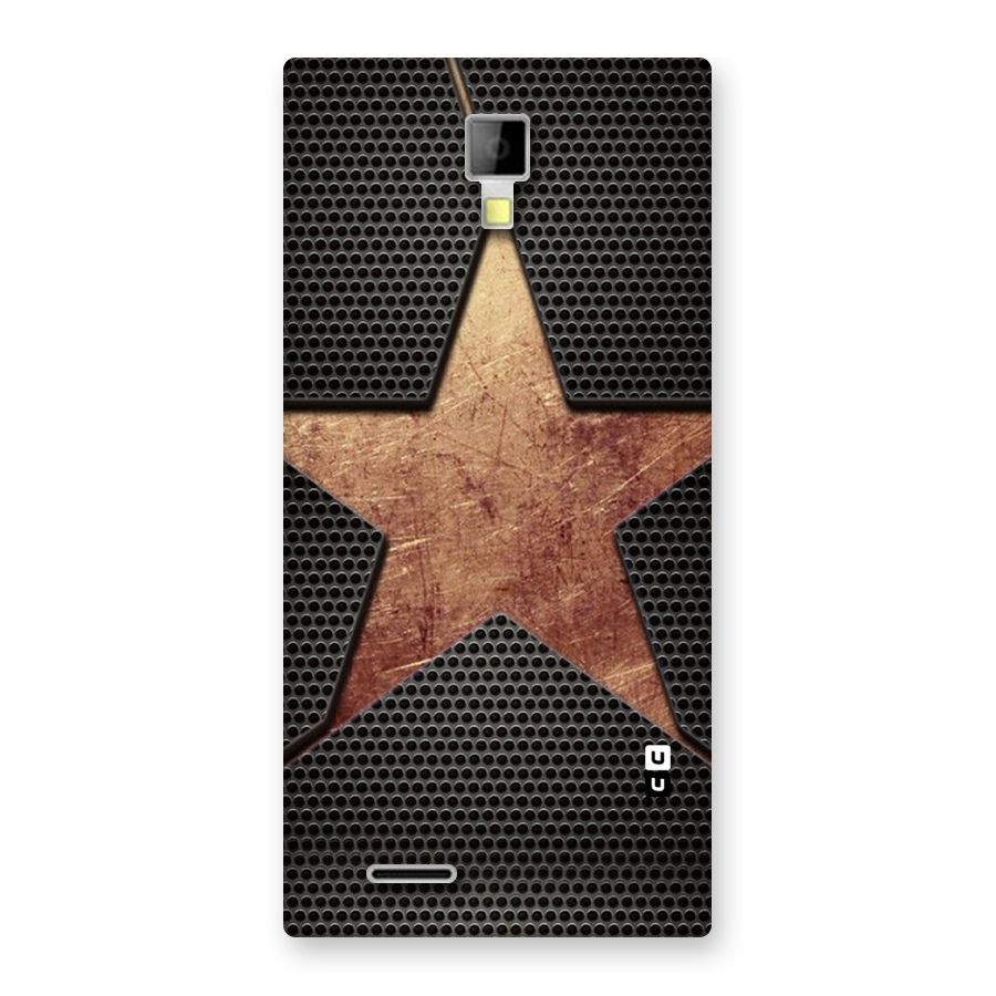 Rugged Gold Star Back Case for Micromax Canvas Xpress A99