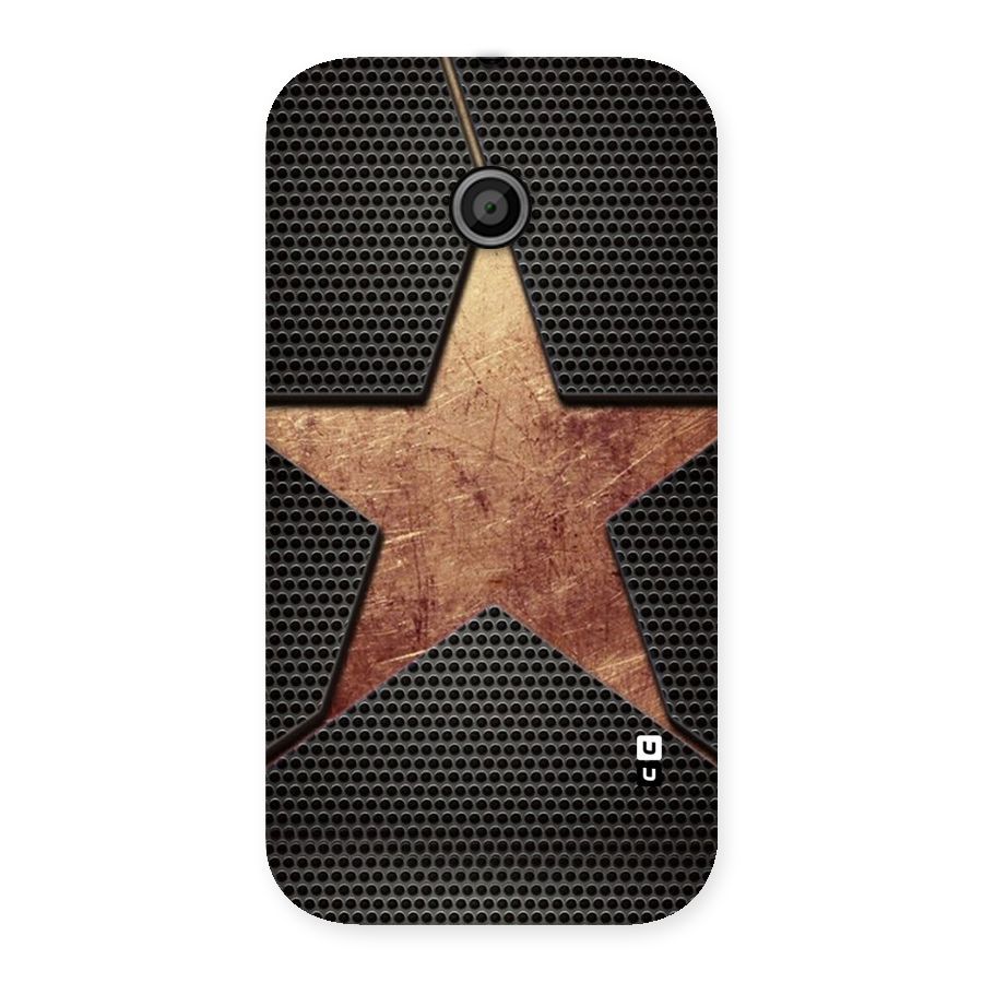 Rugged Gold Star Back Case for Moto E