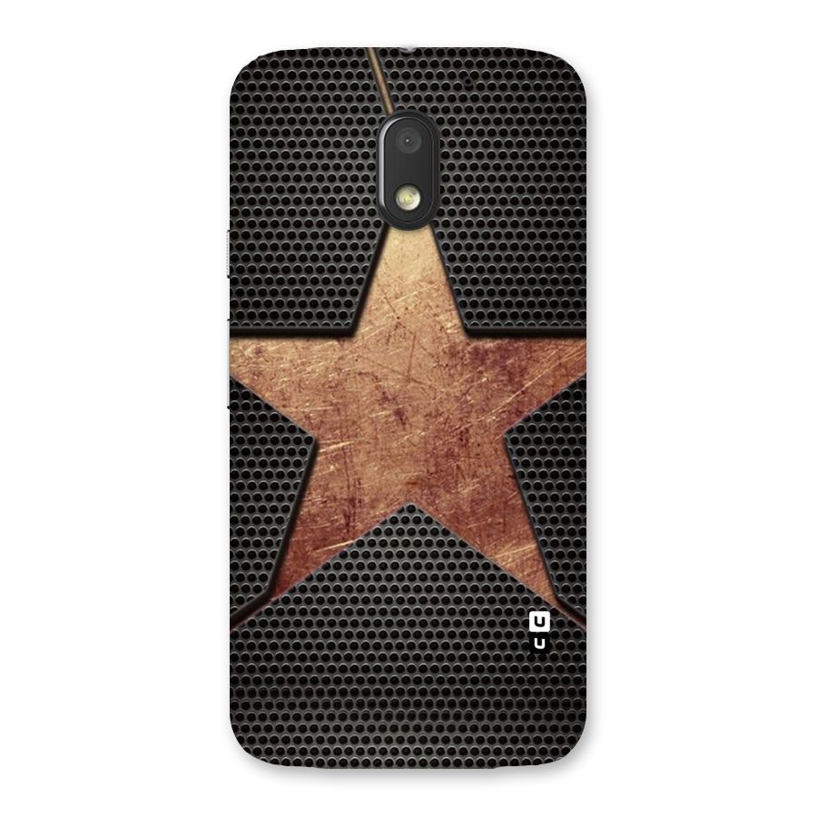 Rugged Gold Star Back Case for Moto E3 Power