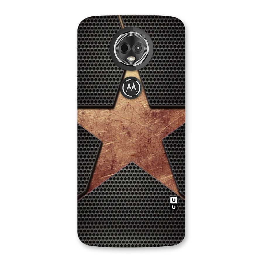 Rugged Gold Star Back Case for Moto E5 Plus