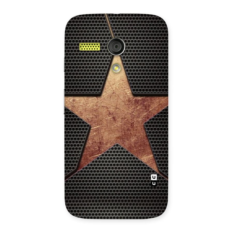 Rugged Gold Star Back Case for Moto G