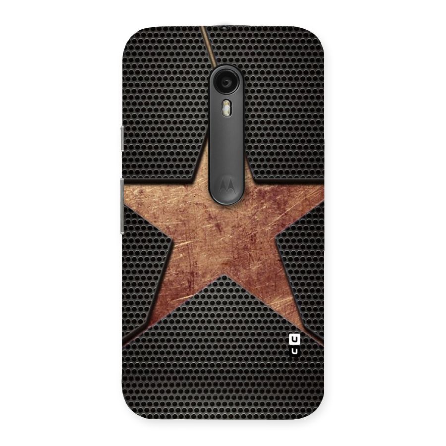 Rugged Gold Star Back Case for Moto G3