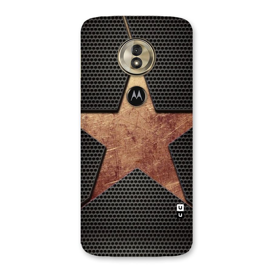 Rugged Gold Star Back Case for Moto G6 Play