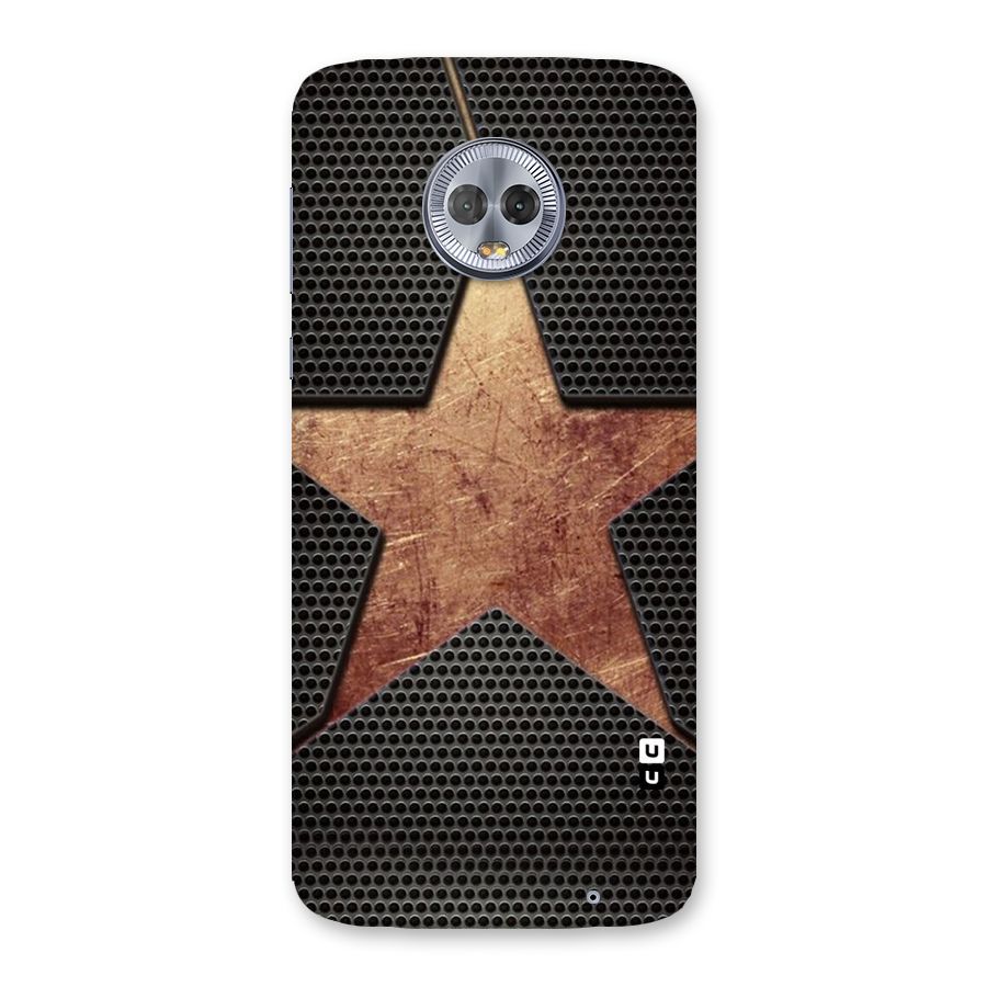 Rugged Gold Star Back Case for Moto G6 Plus