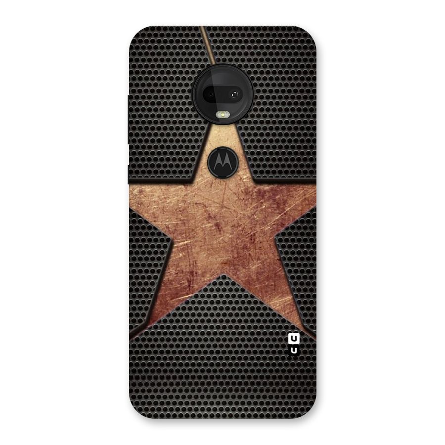 Rugged Gold Star Back Case for Moto G7