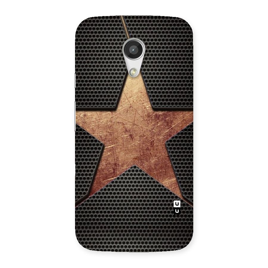 Rugged Gold Star Back Case for Moto G 2nd Gen
