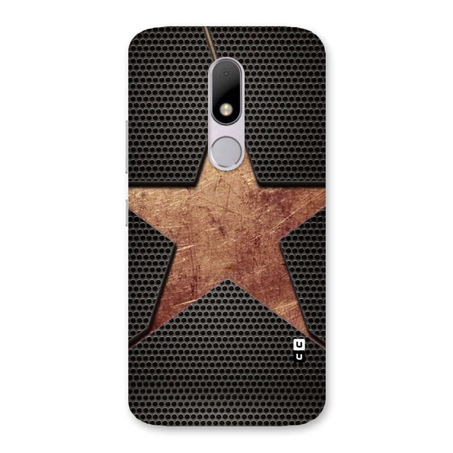 Rugged Gold Star Back Case for Moto M