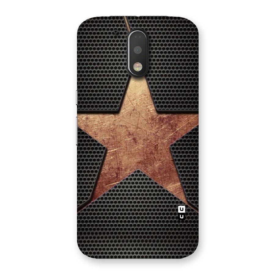 Rugged Gold Star Back Case for Motorola Moto G4 Plus