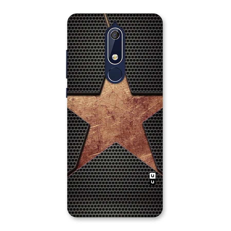 Rugged Gold Star Back Case for Nokia 5.1