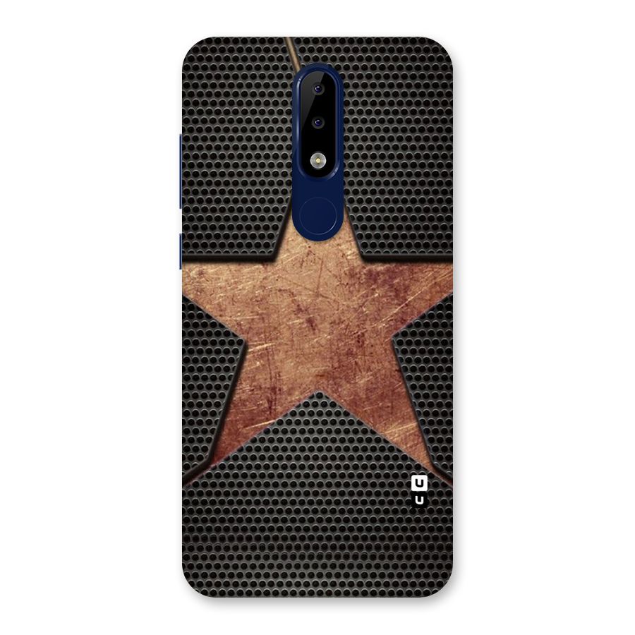 Rugged Gold Star Back Case for Nokia 5.1 Plus