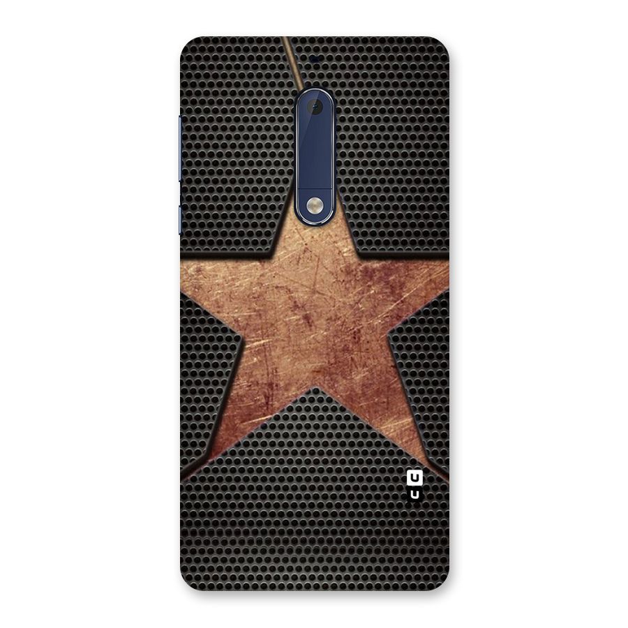 Rugged Gold Star Back Case for Nokia 5