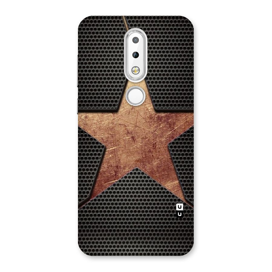Rugged Gold Star Back Case for Nokia 6.1 Plus
