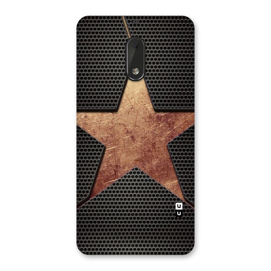 Rugged Gold Star Back Case for Nokia 6