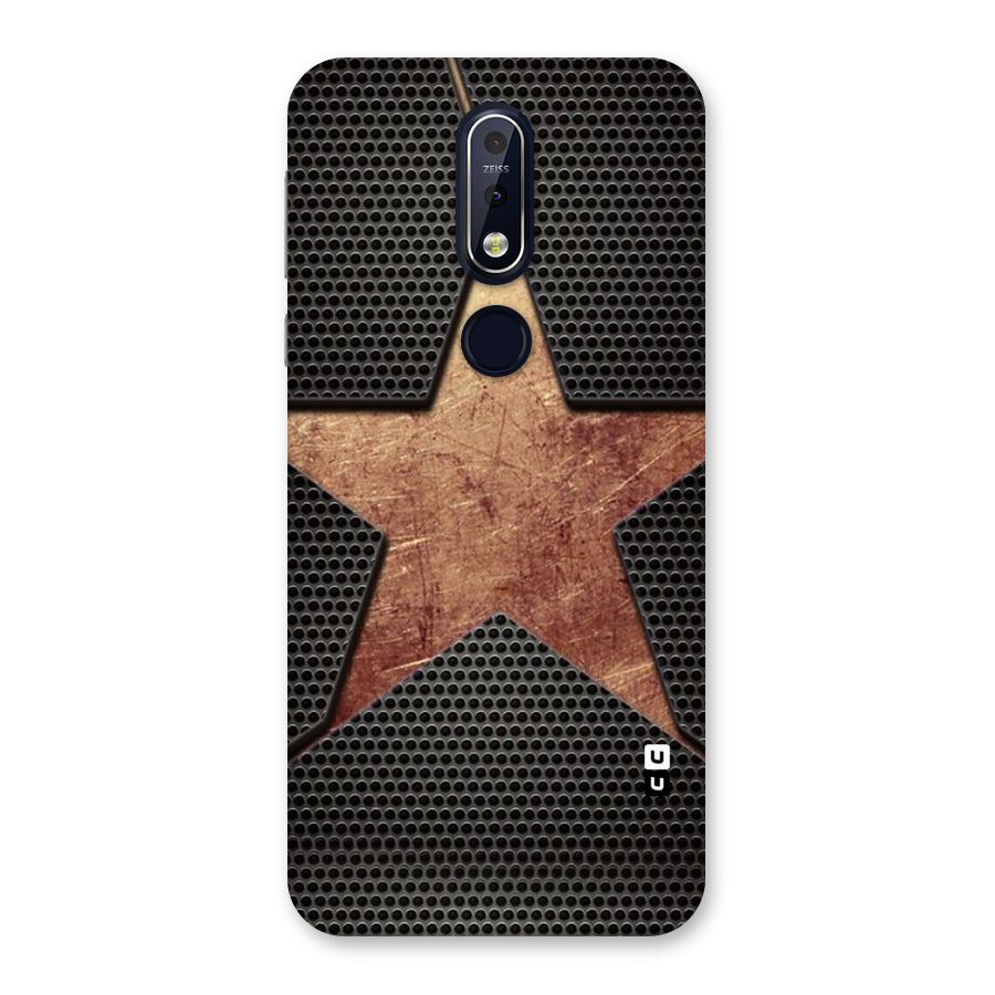 Rugged Gold Star Back Case for Nokia 7.1