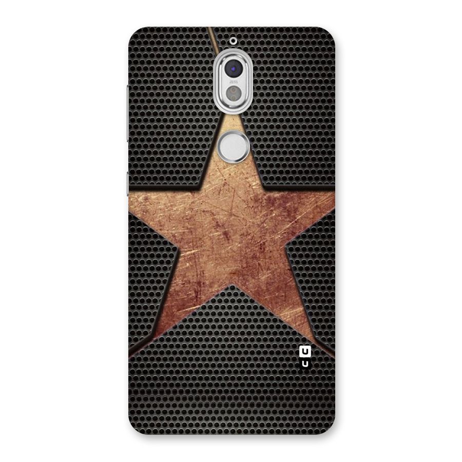 Rugged Gold Star Back Case for Nokia 7