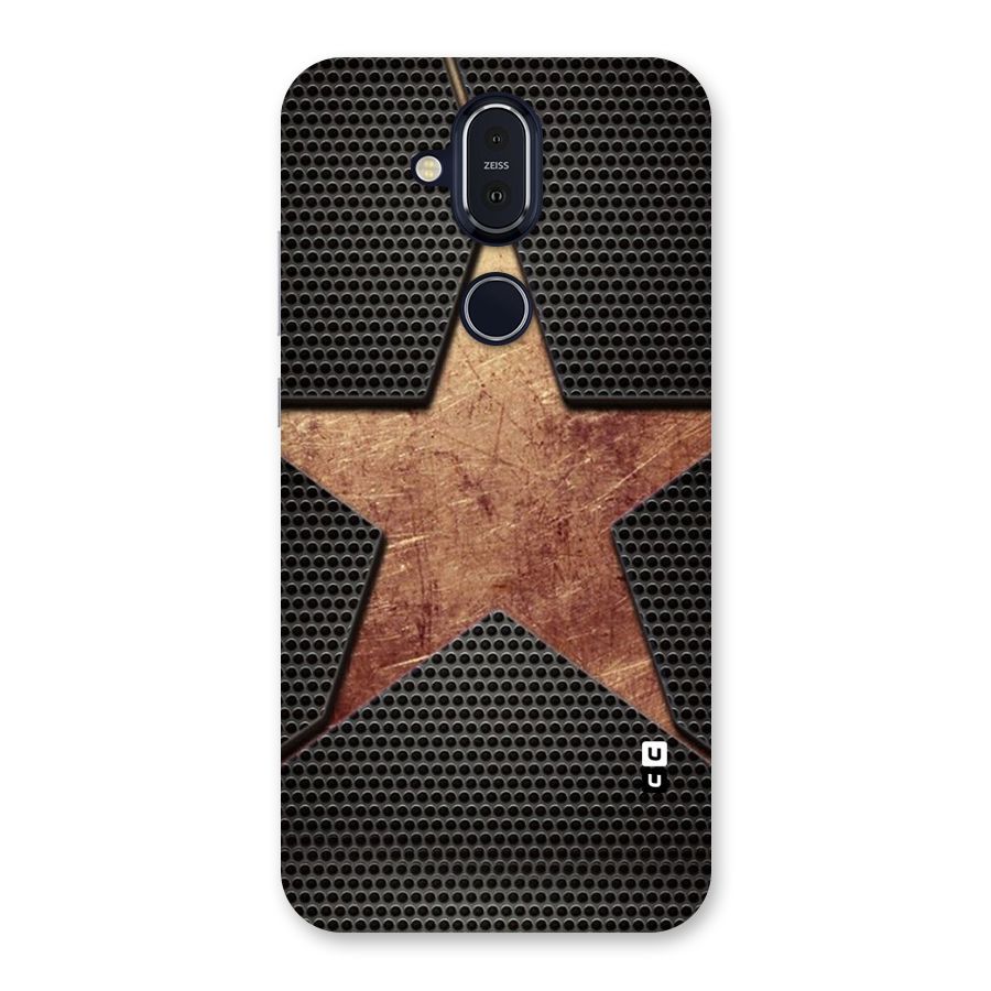 Rugged Gold Star Back Case for Nokia 8.1