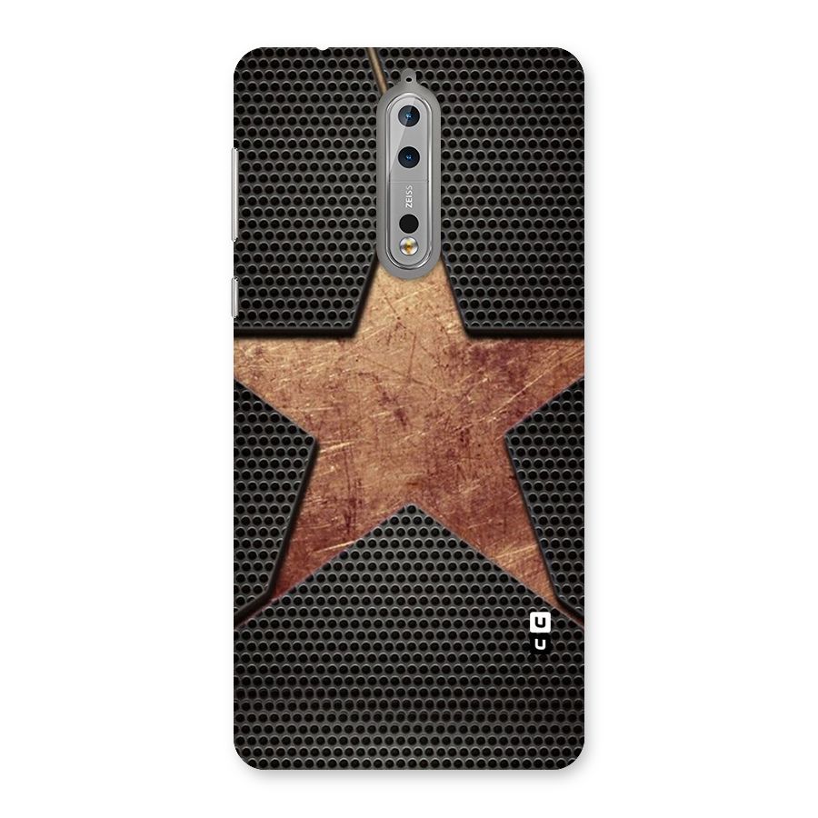 Rugged Gold Star Back Case for Nokia 8