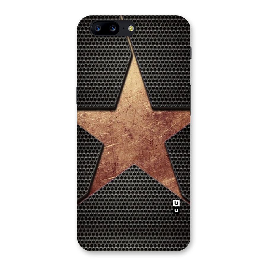 Rugged Gold Star Back Case for OnePlus 5