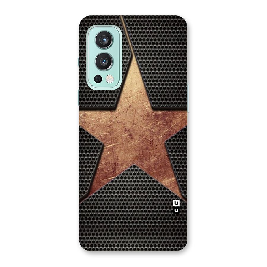 Rugged Gold Star Back Case for OnePlus Nord 2 5G