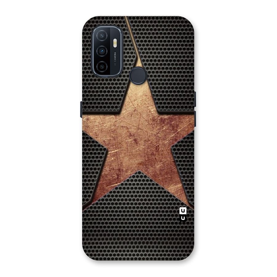 Rugged Gold Star Back Case for Oppo A32