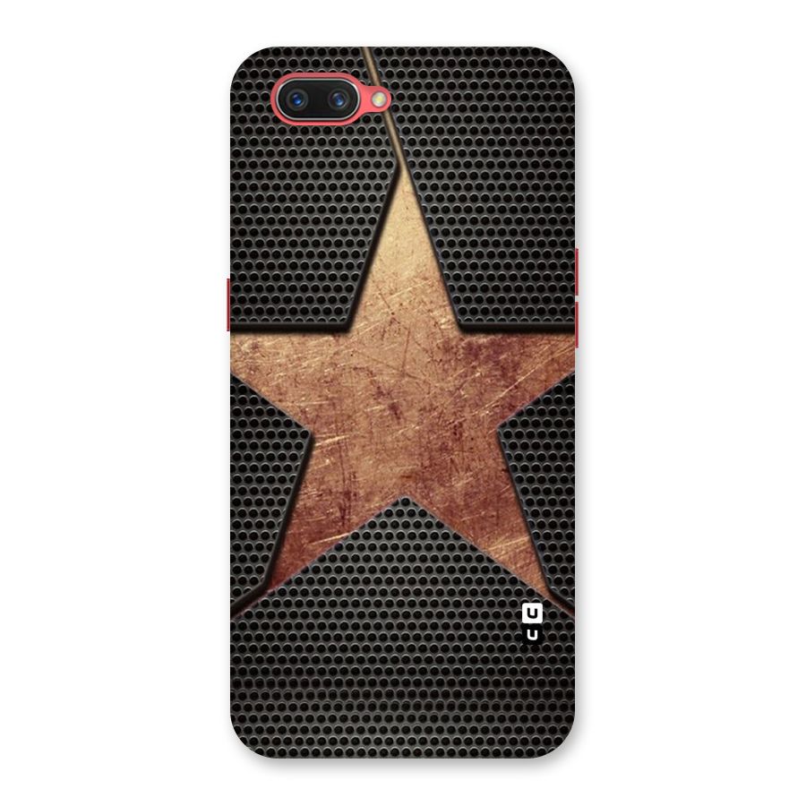 Rugged Gold Star Back Case for Oppo A3s