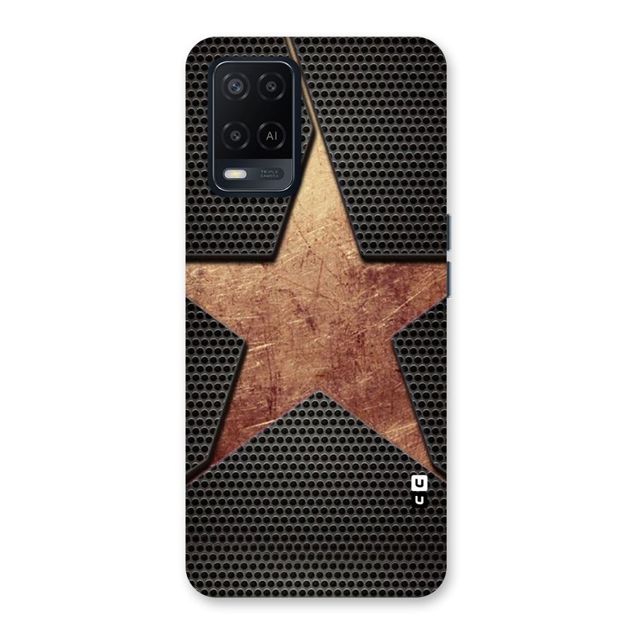 Rugged Gold Star Back Case for Oppo A54