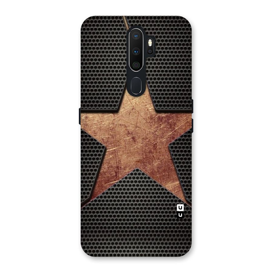 Rugged Gold Star Back Case for Oppo A5 (2020)