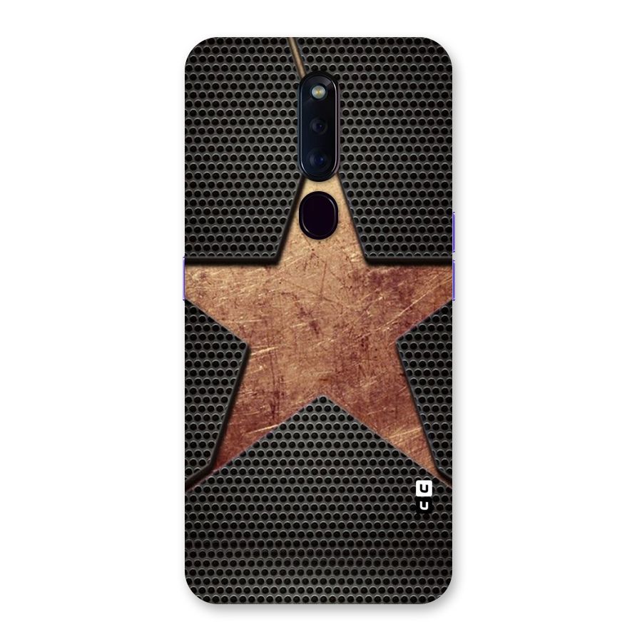 Rugged Gold Star Back Case for Oppo F11 Pro