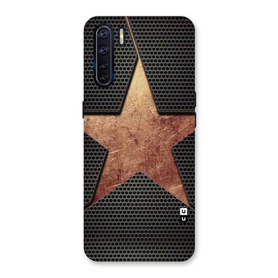 Rugged Gold Star Back Case for Oppo F15