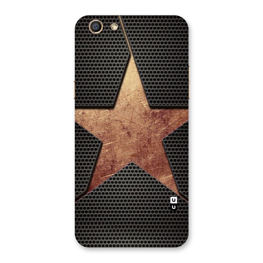Rugged Gold Star Back Case for Oppo F3