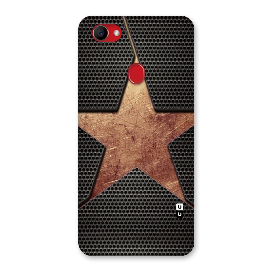 Rugged Gold Star Back Case for Oppo F7