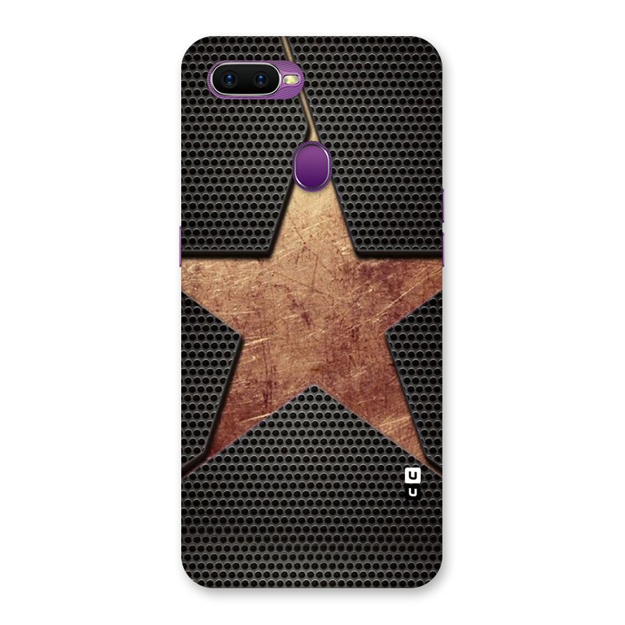 Rugged Gold Star Back Case for Oppo F9