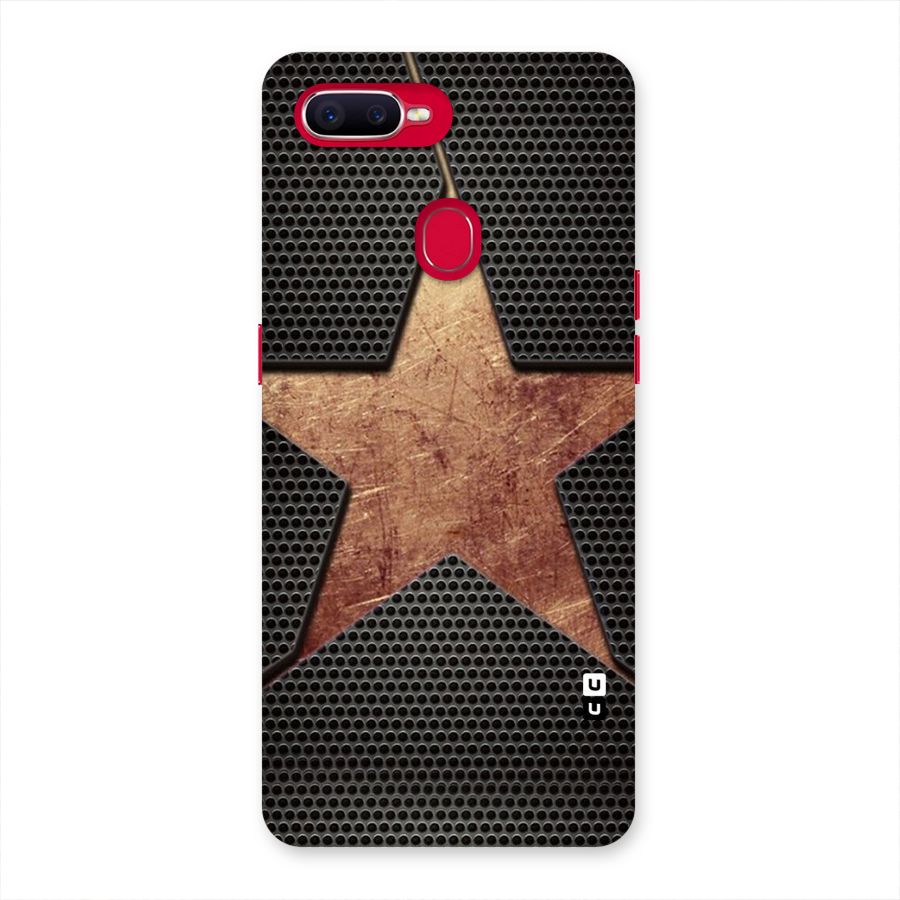 Rugged Gold Star Back Case for Oppo F9 Pro