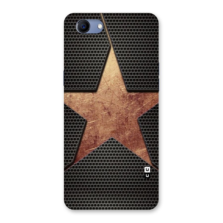 Rugged Gold Star Back Case for Oppo Realme 1