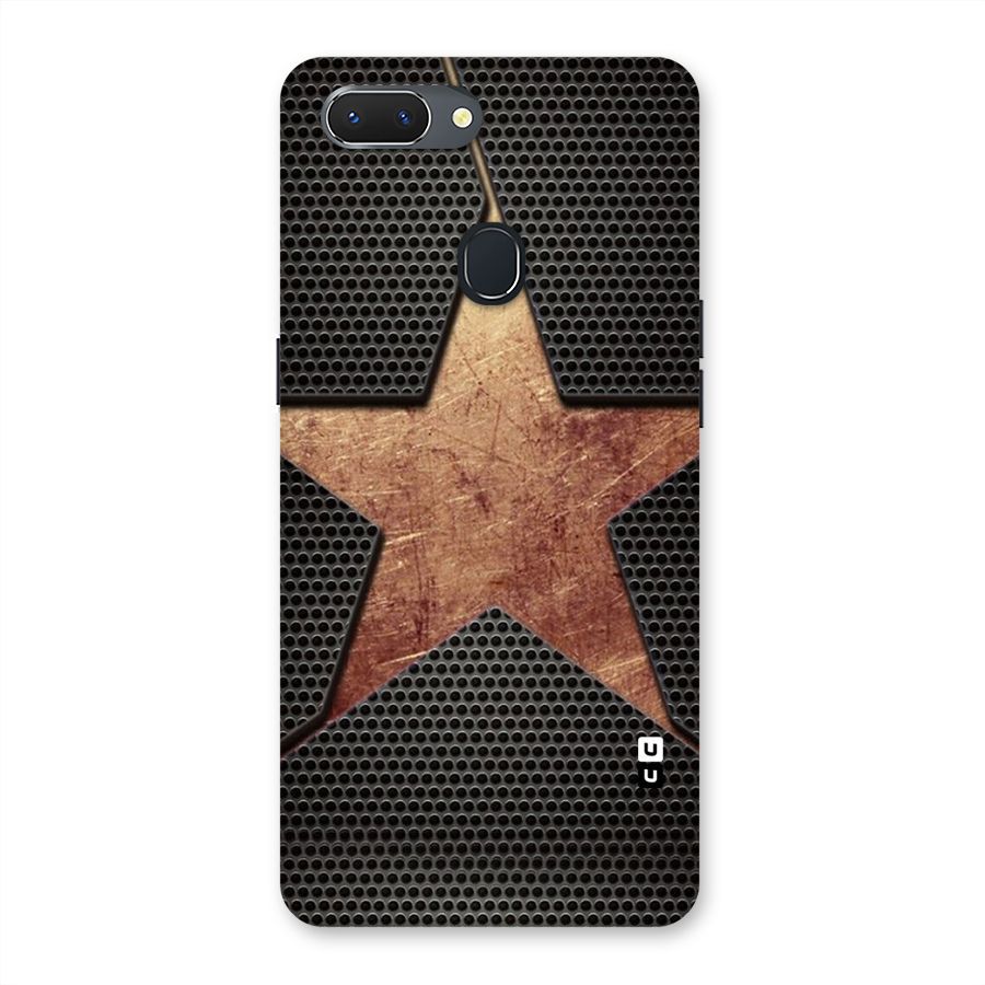 Rugged Gold Star Back Case for Oppo Realme 2