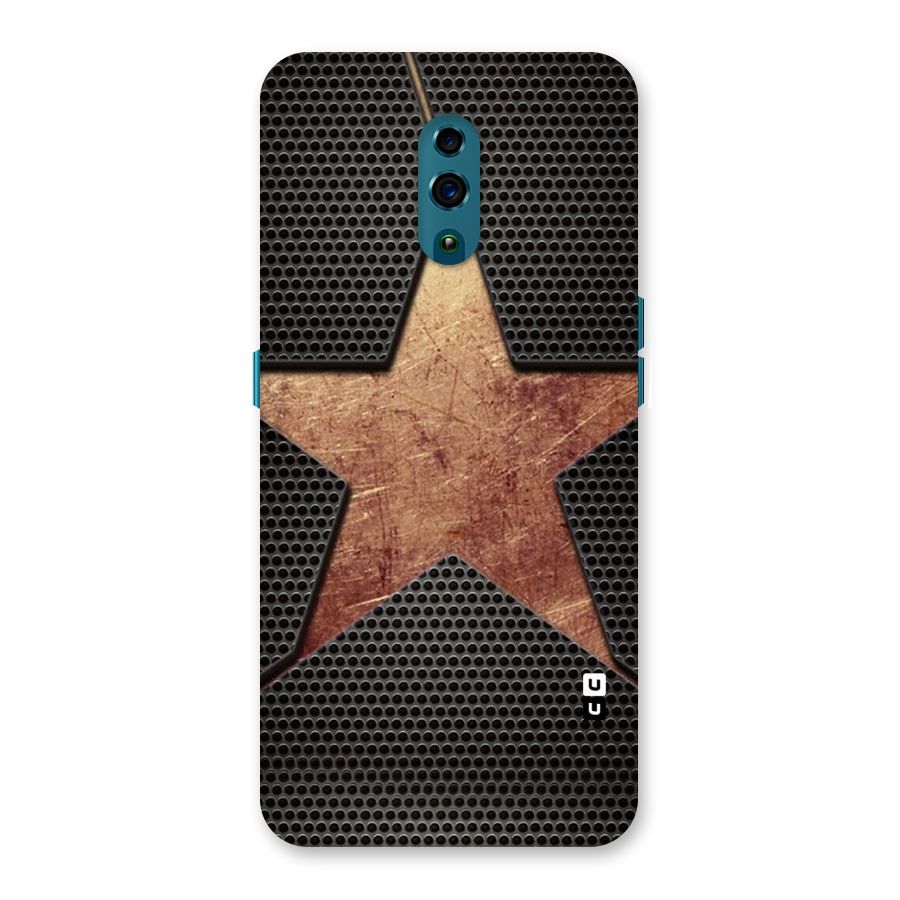 Rugged Gold Star Back Case for Oppo Reno