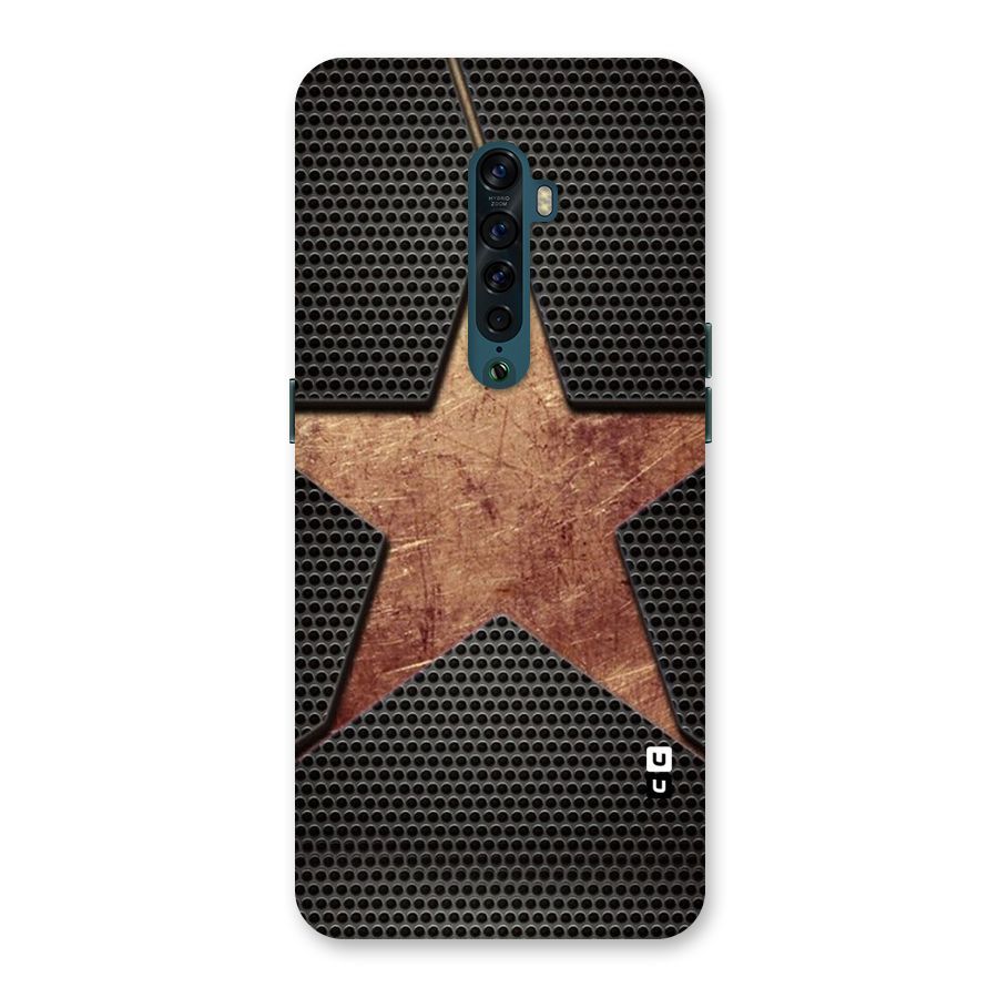 Rugged Gold Star Back Case for Oppo Reno2