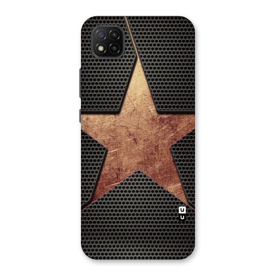 Rugged Gold Star Back Case for Poco C3