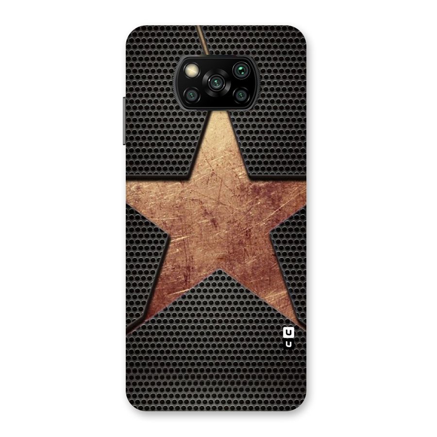 Rugged Gold Star Back Case for Poco X3