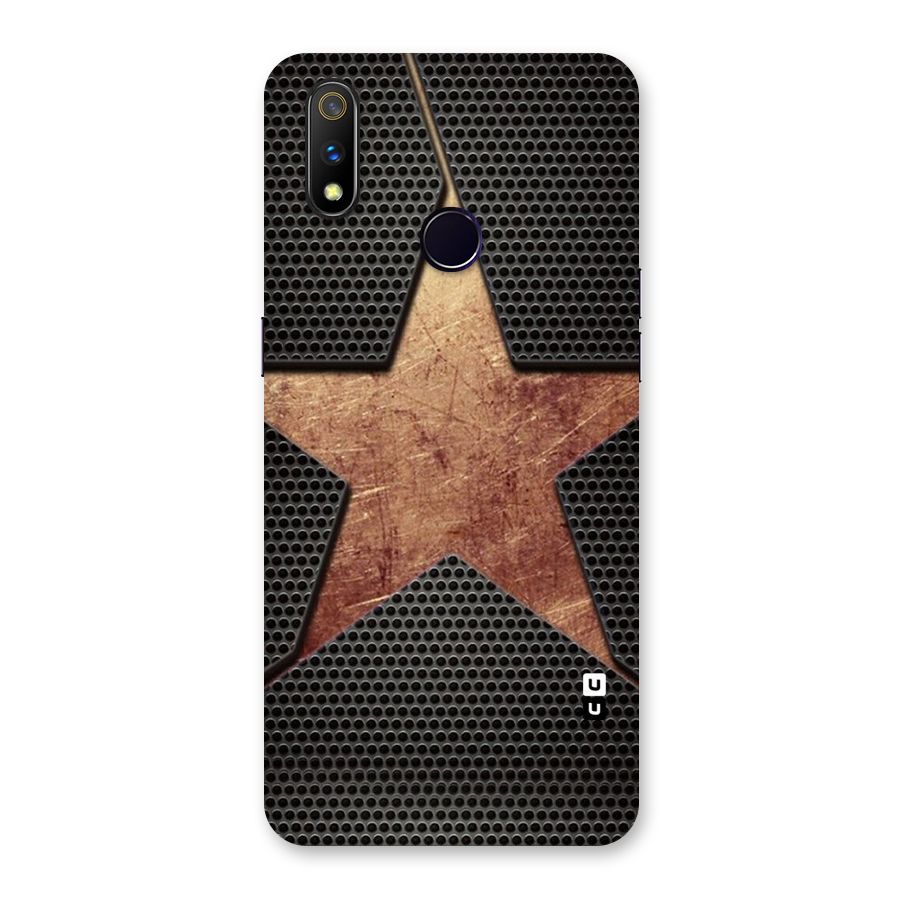 Rugged Gold Star Back Case for Realme 3 Pro