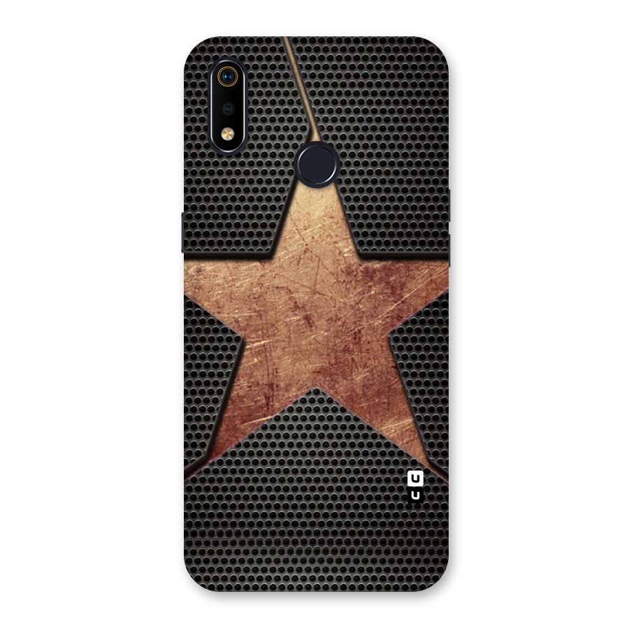 Rugged Gold Star Back Case for Realme 3i